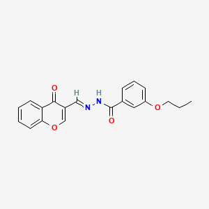 molecular formula C20H18N2O4 B5112817 N'-[(4-oxo-4H-chromen-3-yl)methylene]-3-propoxybenzohydrazide 