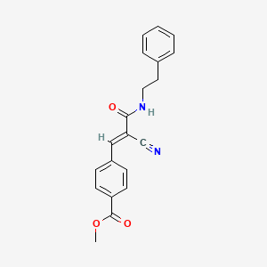 molecular formula C20H18N2O3 B5112822 methyl 4-{2-cyano-3-oxo-3-[(2-phenylethyl)amino]-1-propen-1-yl}benzoate 