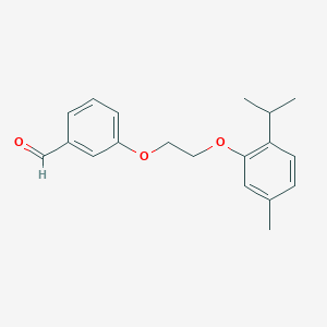 molecular formula C19H22O3 B5112857 3-[2-(2-isopropyl-5-methylphenoxy)ethoxy]benzaldehyde 