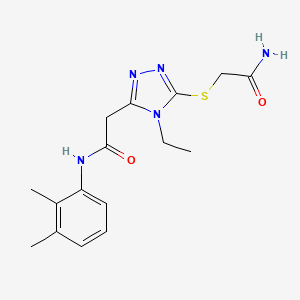 molecular formula C16H21N5O2S B5112883 2-{5-[(2-amino-2-oxoethyl)thio]-4-ethyl-4H-1,2,4-triazol-3-yl}-N-(2,3-dimethylphenyl)acetamide 