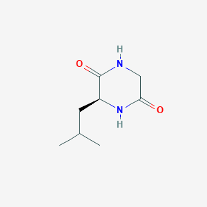 molecular formula C8H14N2O2 B051129 (S)-3-Isobutylpiperazine-2,5-dione CAS No. 5845-67-0