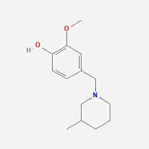 molecular formula C14H21NO2 B5112903 2-methoxy-4-[(3-methyl-1-piperidinyl)methyl]phenol 