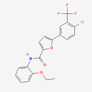 molecular formula C20H15ClF3NO3 B5112918 5-[4-chloro-3-(trifluoromethyl)phenyl]-N-(2-ethoxyphenyl)-2-furamide 