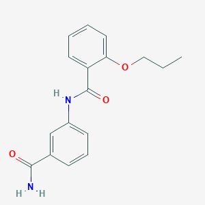 molecular formula C17H18N2O3 B5112931 N-[3-(aminocarbonyl)phenyl]-2-propoxybenzamide 