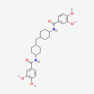 molecular formula C31H42N2O6 B5112936 N,N'-(methylenedi-4,1-cyclohexanediyl)bis(3,4-dimethoxybenzamide) 