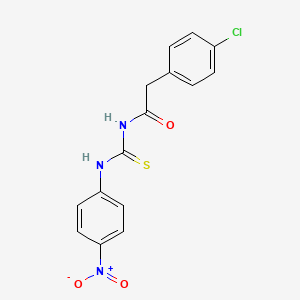 2-(4-chlorophenyl)-N-{[(4-nitrophenyl)amino]carbonothioyl}acetamide