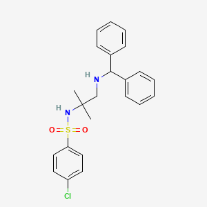 molecular formula C23H25ClN2O2S B5112945 4-chloro-N-{2-[(diphenylmethyl)amino]-1,1-dimethylethyl}benzenesulfonamide CAS No. 5551-85-9