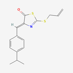 molecular formula C16H17NOS2 B5112963 2-(allylthio)-4-(4-isopropylbenzylidene)-1,3-thiazol-5(4H)-one 