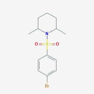 molecular formula C13H18BrNO2S B5112964 1-[(4-bromophenyl)sulfonyl]-2,6-dimethylpiperidine 