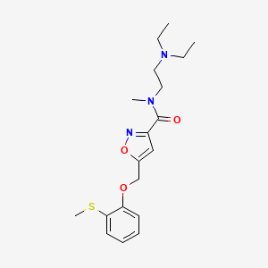 molecular formula C19H27N3O3S B5112982 N-[2-(diethylamino)ethyl]-N-methyl-5-{[2-(methylthio)phenoxy]methyl}-3-isoxazolecarboxamide 