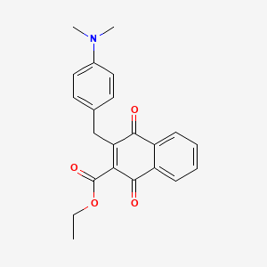molecular formula C22H21NO4 B5112989 ethyl 3-[4-(dimethylamino)benzyl]-1,4-dioxo-1,4-dihydro-2-naphthalenecarboxylate 