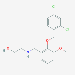 molecular formula C17H19Cl2NO3 B511300 2-({2-[(2,4-Dichlorobenzyl)oxy]-3-methoxybenzyl}amino)ethanol CAS No. 774191-84-3