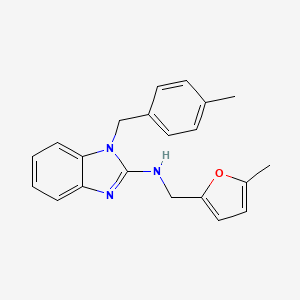 molecular formula C21H21N3O B5113005 1-(4-methylbenzyl)-N-[(5-methyl-2-furyl)methyl]-1H-benzimidazol-2-amine 
