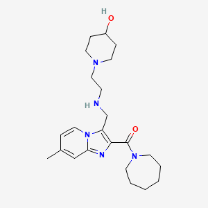 1-[2-({[2-(1-azepanylcarbonyl)-7-methylimidazo[1,2-a]pyridin-3-yl]methyl}amino)ethyl]-4-piperidinol