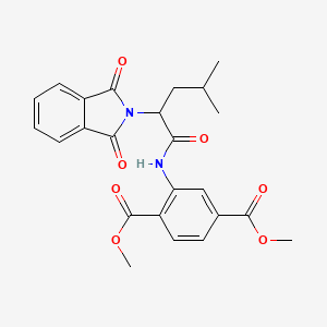 molecular formula C24H24N2O7 B5113022 dimethyl 2-{[2-(1,3-dioxo-1,3-dihydro-2H-isoindol-2-yl)-4-methylpentanoyl]amino}terephthalate 