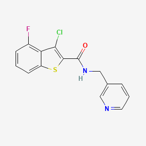 3-chloro-4-fluoro-N-(3-pyridinylmethyl)-1-benzothiophene-2-carboxamide