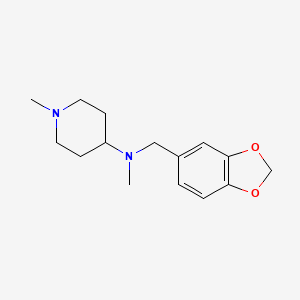 molecular formula C15H22N2O2 B5113045 N-(1,3-benzodioxol-5-ylmethyl)-N,1-dimethyl-4-piperidinamine 