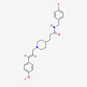 molecular formula C25H31FN2O2 B5113047 N-(4-fluorobenzyl)-3-{1-[(2E)-3-(4-methoxyphenyl)-2-propen-1-yl]-4-piperidinyl}propanamide 