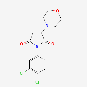 molecular formula C14H14Cl2N2O3 B5113065 1-(3,4-dichlorophenyl)-3-(4-morpholinyl)-2,5-pyrrolidinedione 
