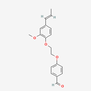 molecular formula C19H20O4 B5113072 4-{2-[2-methoxy-4-(1-propen-1-yl)phenoxy]ethoxy}benzaldehyde 