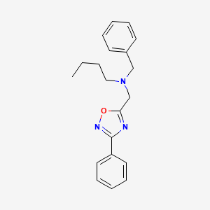 molecular formula C20H23N3O B5113080 N-benzyl-N-[(3-phenyl-1,2,4-oxadiazol-5-yl)methyl]-1-butanamine 