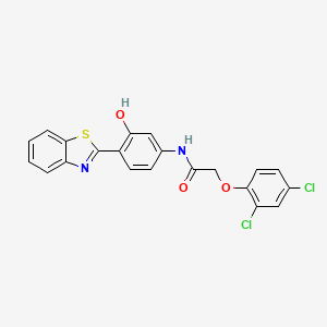 molecular formula C21H14Cl2N2O3S B5113087 N-[4-(1,3-benzothiazol-2-yl)-3-hydroxyphenyl]-2-(2,4-dichlorophenoxy)acetamide 