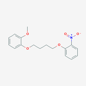 molecular formula C17H19NO5 B5113109 1-methoxy-2-[4-(2-nitrophenoxy)butoxy]benzene 