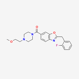 2-(2-fluorobenzyl)-6-{[4-(2-methoxyethyl)-1-piperazinyl]carbonyl}-1,3-benzoxazole