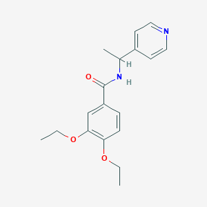 3,4-diethoxy-N-[1-(4-pyridinyl)ethyl]benzamide