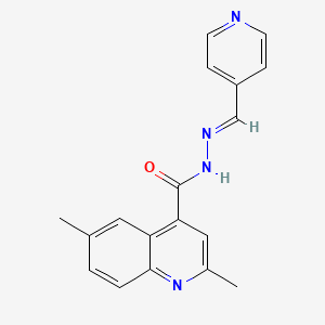 molecular formula C18H16N4O B5113165 2,6-dimethyl-N'-(4-pyridinylmethylene)-4-quinolinecarbohydrazide 