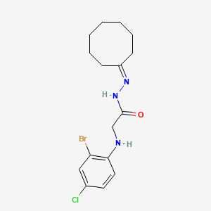 molecular formula C16H21BrClN3O B5113196 2-[(2-bromo-4-chlorophenyl)amino]-N'-cyclooctylideneacetohydrazide 
