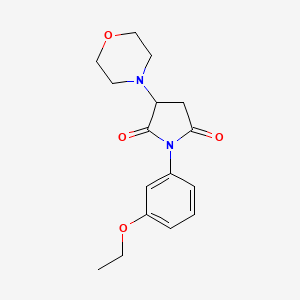 molecular formula C16H20N2O4 B5113211 1-(3-ethoxyphenyl)-3-(4-morpholinyl)-2,5-pyrrolidinedione 