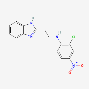 molecular formula C15H13ClN4O2 B5113260 N-[2-(1H-benzimidazol-2-yl)ethyl]-2-chloro-4-nitroaniline 