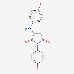 molecular formula C16H12F2N2O2 B5113279 1-(4-fluorophenyl)-3-[(4-fluorophenyl)amino]-2,5-pyrrolidinedione 