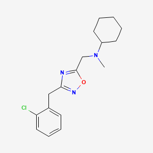 molecular formula C17H22ClN3O B5113286 N-{[3-(2-chlorobenzyl)-1,2,4-oxadiazol-5-yl]methyl}-N-methylcyclohexanamine 