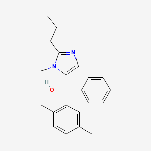 molecular formula C22H26N2O B5113295 (2,5-dimethylphenyl)(1-methyl-2-propyl-1H-imidazol-5-yl)phenylmethanol 