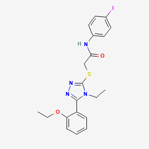 molecular formula C20H21IN4O2S B5113308 2-{[5-(2-ethoxyphenyl)-4-ethyl-4H-1,2,4-triazol-3-yl]thio}-N-(4-iodophenyl)acetamide 