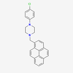 molecular formula C27H23ClN2 B5113356 1-(4-chlorophenyl)-4-(1-pyrenylmethyl)piperazine 