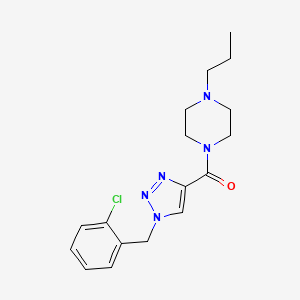 molecular formula C17H22ClN5O B5113382 1-{[1-(2-chlorobenzyl)-1H-1,2,3-triazol-4-yl]carbonyl}-4-propylpiperazine 