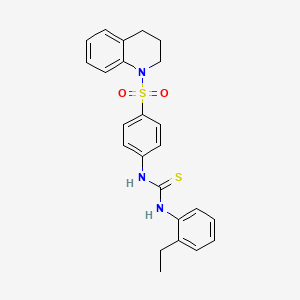 molecular formula C24H25N3O2S2 B5113411 N-[4-(3,4-dihydro-1(2H)-quinolinylsulfonyl)phenyl]-N'-(2-ethylphenyl)thiourea 