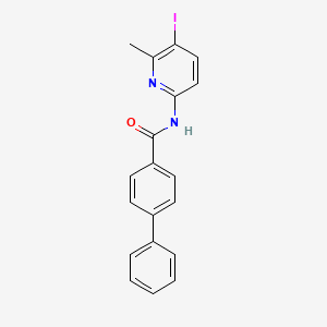 molecular formula C19H15IN2O B5113427 N-(5-iodo-6-methyl-2-pyridinyl)-4-biphenylcarboxamide 