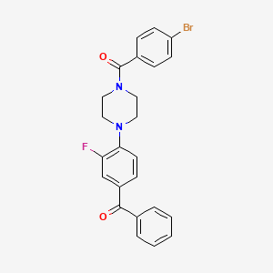 molecular formula C24H20BrFN2O2 B5113434 {4-[4-(4-bromobenzoyl)-1-piperazinyl]-3-fluorophenyl}(phenyl)methanone 