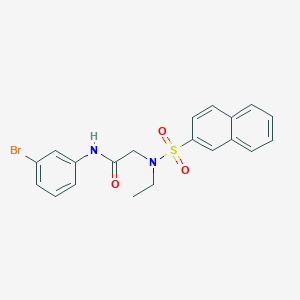 molecular formula C20H19BrN2O3S B5113436 N~1~-(3-bromophenyl)-N~2~-ethyl-N~2~-(2-naphthylsulfonyl)glycinamide 
