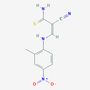 molecular formula C11H10N4O2S B5113448 2-cyano-3-[(2-methyl-4-nitrophenyl)amino]-2-propenethioamide 