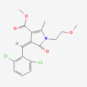 molecular formula C17H17Cl2NO4 B5113486 methyl 4-(2,6-dichlorobenzylidene)-1-(2-methoxyethyl)-2-methyl-5-oxo-4,5-dihydro-1H-pyrrole-3-carboxylate 