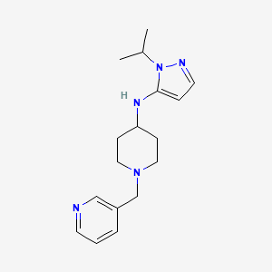 molecular formula C17H25N5 B5113487 N-(1-isopropyl-1H-pyrazol-5-yl)-1-(3-pyridinylmethyl)-4-piperidinamine bis(trifluoroacetate) 