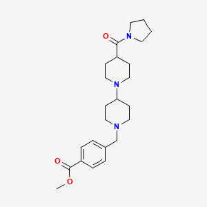 molecular formula C24H35N3O3 B5113495 methyl 4-{[4-(1-pyrrolidinylcarbonyl)-1,4'-bipiperidin-1'-yl]methyl}benzoate 