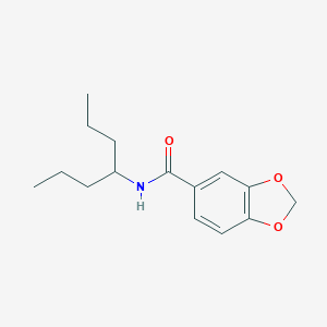molecular formula C15H21NO3 B051135 N-(heptan-4-yl)benzo[d][1,3]dioxole-5-carboxamide CAS No. 745047-51-2