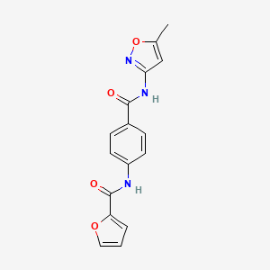 molecular formula C16H13N3O4 B5113508 N-(4-{[(5-methyl-3-isoxazolyl)amino]carbonyl}phenyl)-2-furamide 