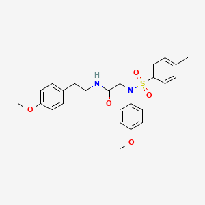 molecular formula C25H28N2O5S B5113514 N~2~-(4-methoxyphenyl)-N~1~-[2-(4-methoxyphenyl)ethyl]-N~2~-[(4-methylphenyl)sulfonyl]glycinamide 